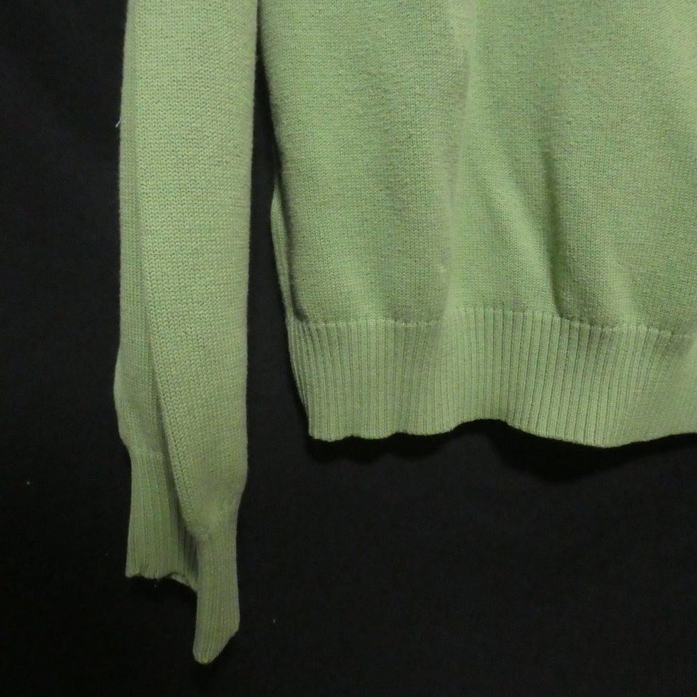 NAUTICA | medium | 100% Cotton | Green Knit Crewneck Sweater | EUC - Picture 13 of 16